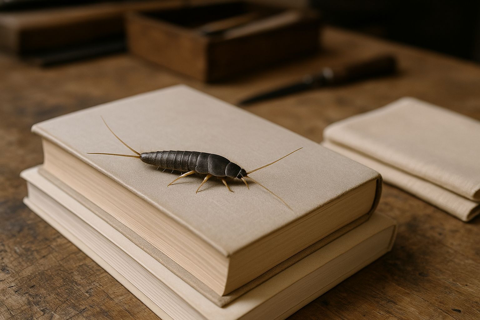 Silverfisk i verkstan? Skydda böcker, papper och textil – steg för steg